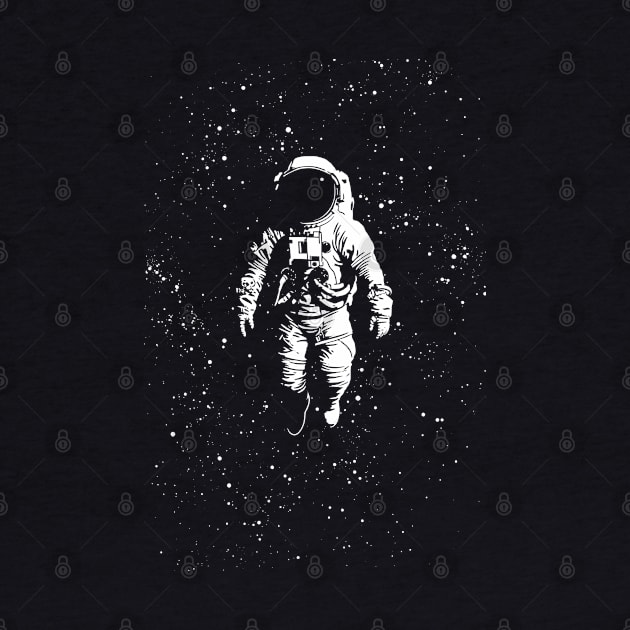 Astronaut on space by Monochromania